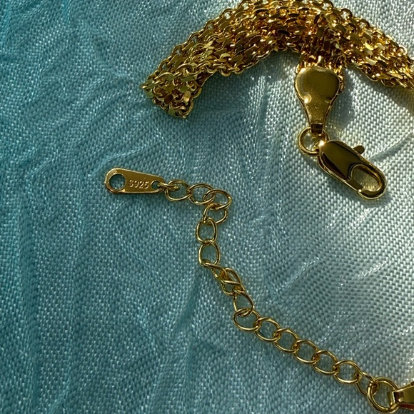 Elegant 18K Gold Sterling Silver 925 Chain Bracelet - Picture 7 of 12